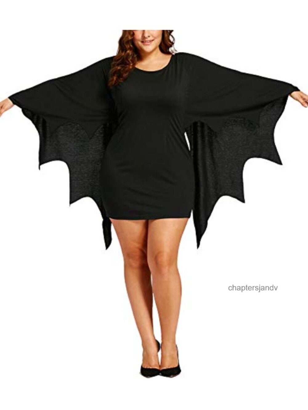 Womens Plus Size Bat Wing Sleeve Tunic Tee Dress Flowy Dolman Casual Top